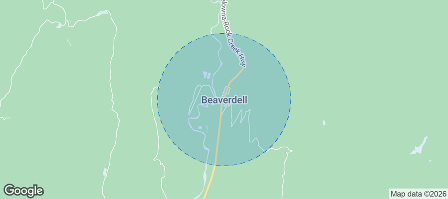 Beaverdell Airbnb map